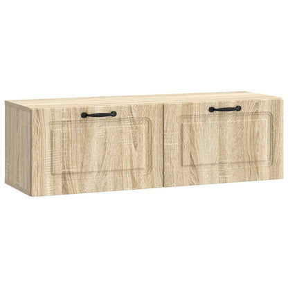 vidaXL Wall-Mounted TV Cabinet Wall-mounted Sonoma Oak 98 x 31 x 30 cm 2