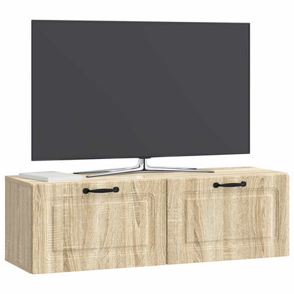 vidaXL Wall-Mounted TV Cabinet Wall-mounted Sonoma Oak 98 x 31 x 30 cm 3