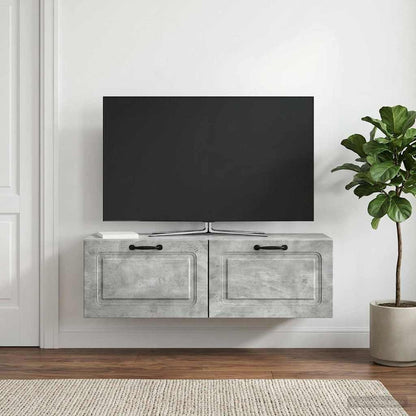 vidaXL Wall-Mounted TV Cabinet Concrete Grey 98 x 31 x 30 cm 1