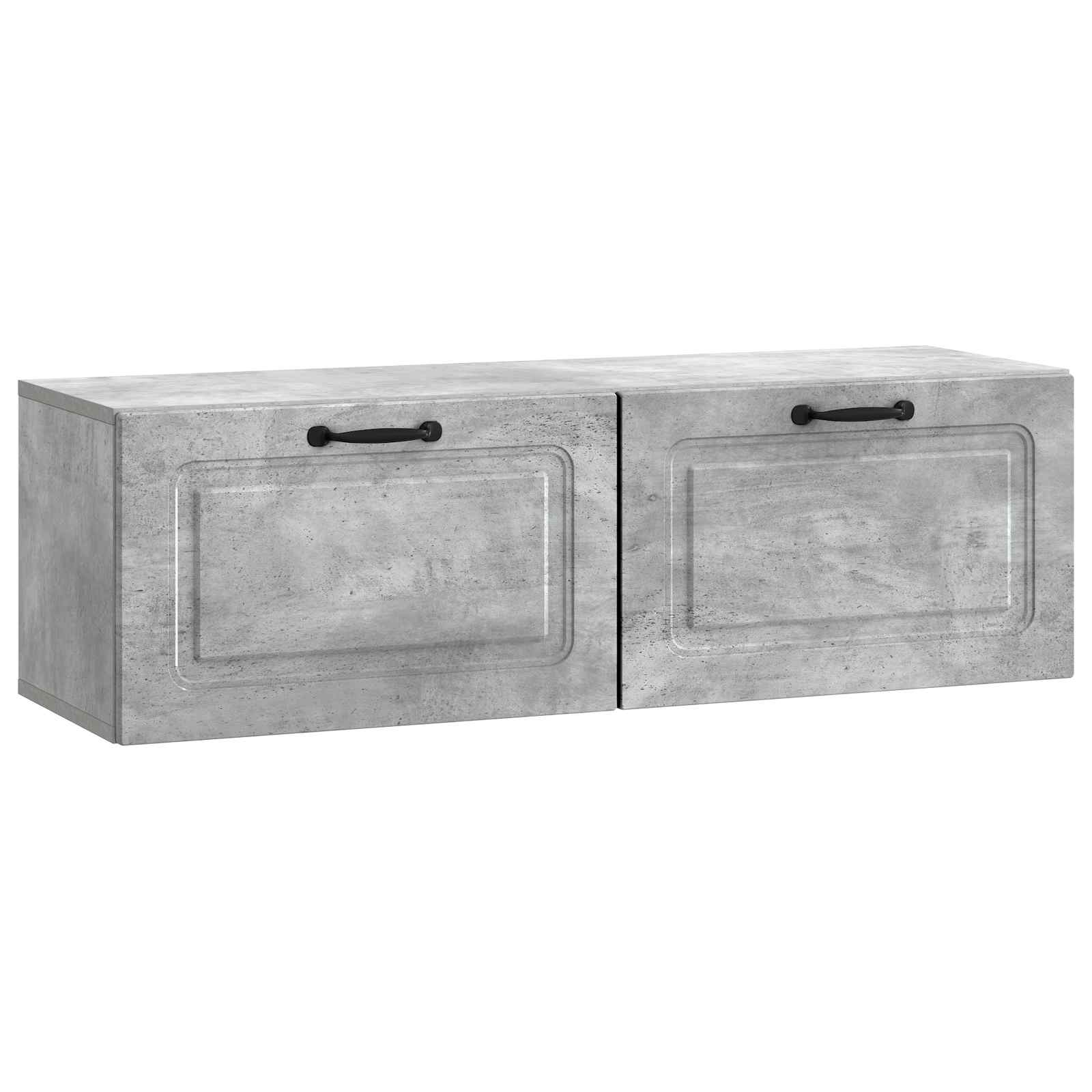 vidaXL Wall-Mounted TV Cabinet Concrete Grey 98 x 31 x 30 cm 2
