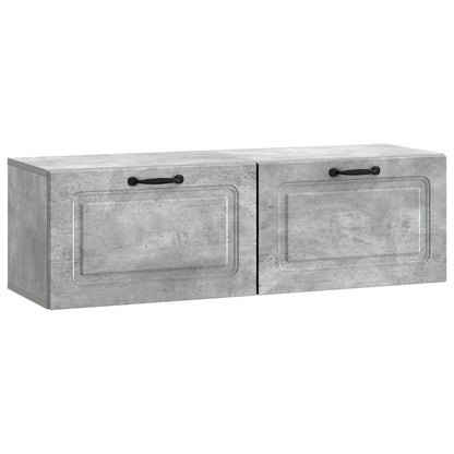 vidaXL Wall-Mounted TV Cabinet Concrete Grey 98 x 31 x 30 cm 2
