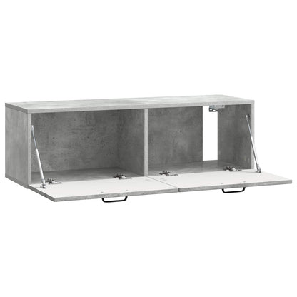 vidaXL Wall-Mounted TV Cabinet Concrete Grey 98 x 31 x 30 cm 5