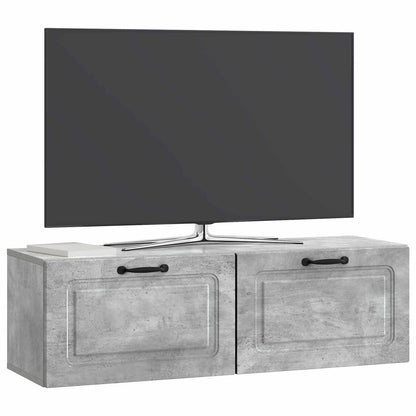 vidaXL Wall-Mounted TV Cabinet Concrete Grey 98 x 31 x 30 cm 3