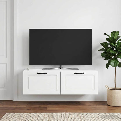 vidaXL Wall-Mounted TV Cabinet High Gloss White 98 x 31 x 30 cm 4