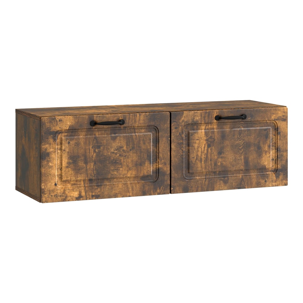 Wall-Mounted TV Cabinet 98 x 31 x 30 cm Drop 31 cm Width 98 cm Smoked oak