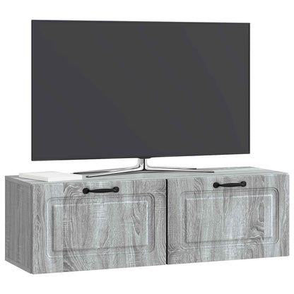 vidaXL Wall-Mounted TV Cabinet Grey Sonoma 98 x 31 x 30 cm 3