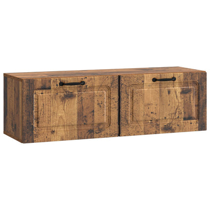 vidaXL Wall-Mounted TV Cabinet Wall-mounted Old Wood 98 x 31 x 30 cm 2