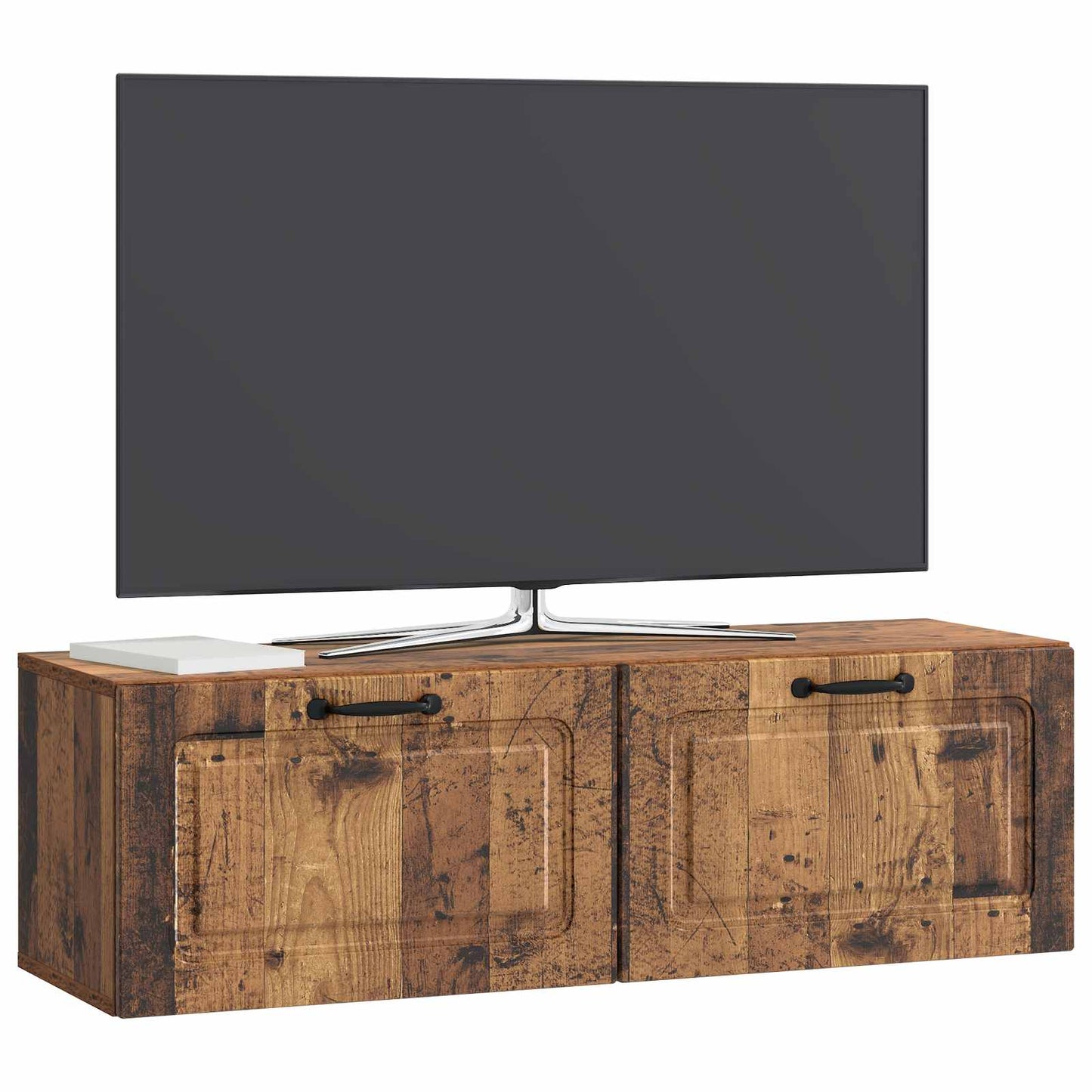 vidaXL Wall-Mounted TV Cabinet Wall-mounted Old Wood 98 x 31 x 30 cm 3