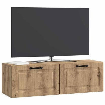 vidaXL Wall-Mounted TV Cabinet 98 x 31 x 30 cm Artisan Oak 3