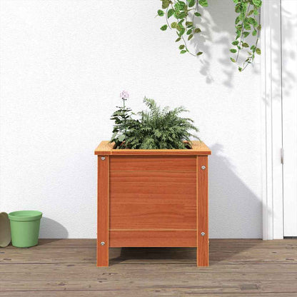 vidaXL Garden Planter Wax Brown 40 x 40 x 39 cm Solid Pine Wood 1