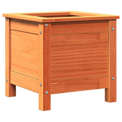 vidaXL Garden Planter Wax Brown 40 x 40 x 39 cm Solid Pine Wood 6