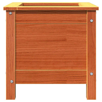vidaXL Garden Planter Wax Brown 40 x 40 x 39 cm Solid Pine Wood 5