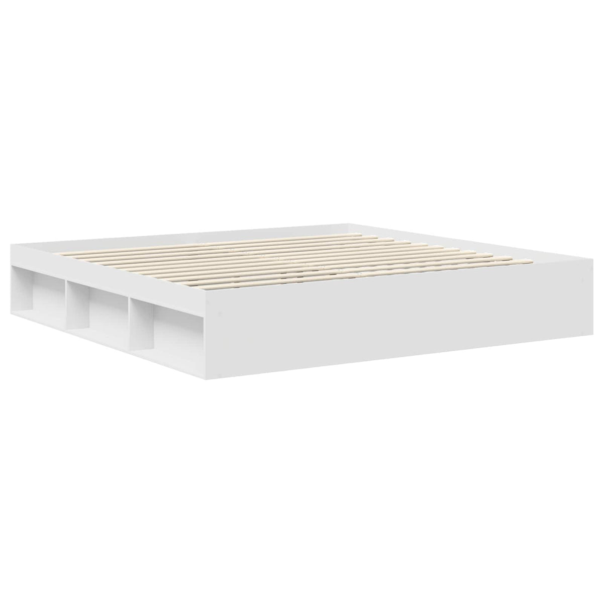 Bed Frame Solid Pine Wood White