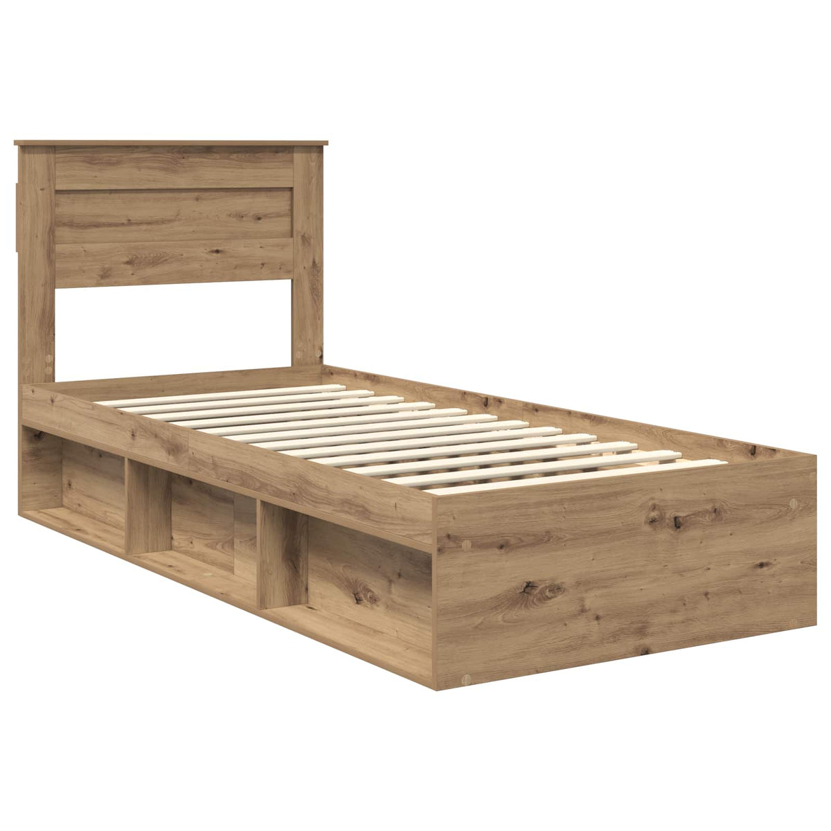 Bed Frame Artisan-Eiche Engineered Wood Length 200 cm Artisan Oak 100 cm