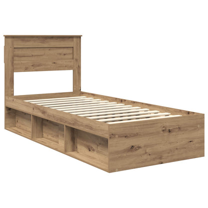 Bed Frame Artisan-Eiche Engineered Wood Length 200 cm Artisan Oak 100 cm