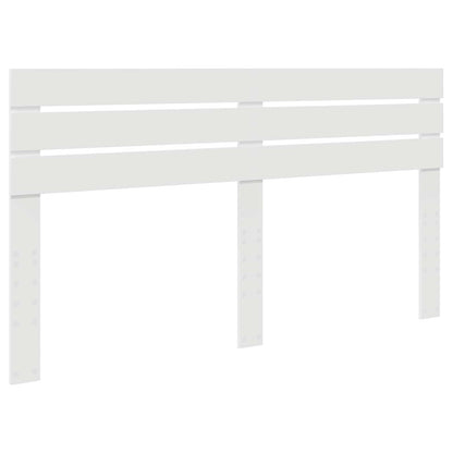 Bed Frame with Headboard Solid Pine Wood Length 200 cm White 200 cm