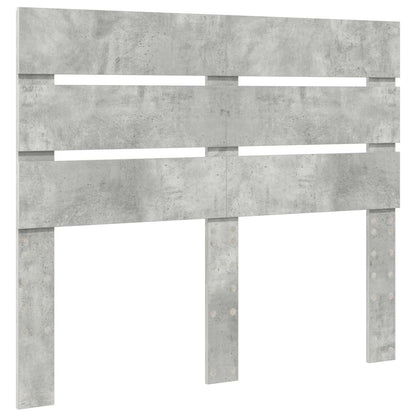 Bed Frame 135 x 190 cm Solid Pine Wood Concrete grey