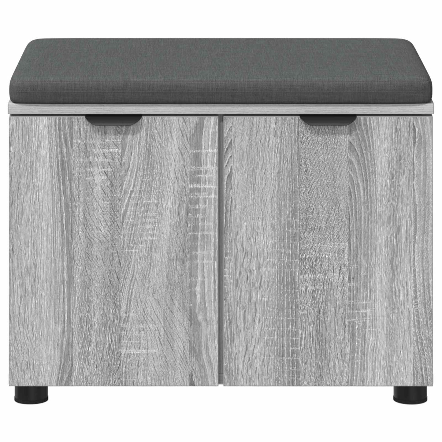 vidaXL Hall Bench with Cushion with Shelf Grey Sonoma 60 x 38 x 46 cm 6