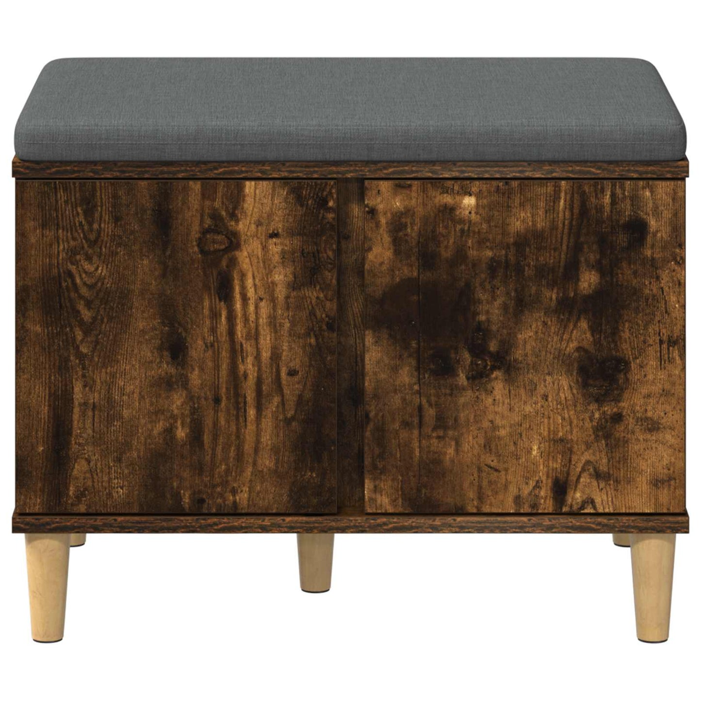 vidaXL Hall Bench with Cushion with Storage Smoked Oak 60 x 38 x 46 cm 6