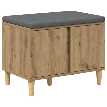 vidaXL Hall Bench Artisan Oak 60 x 38 x 46 cm 2