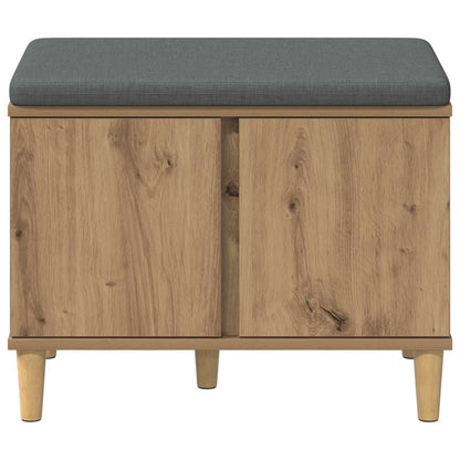 vidaXL Hall Bench Artisan Oak 60 x 38 x 46 cm 6