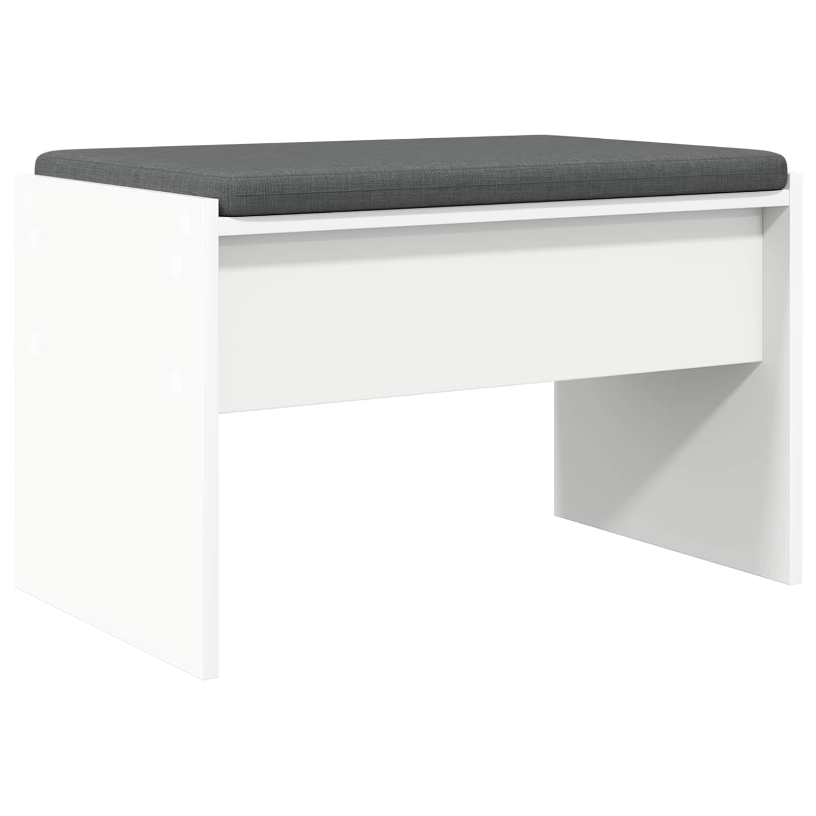 vidaXL Hall Bench with Cushion White 63 x 38 x 40 cm 2