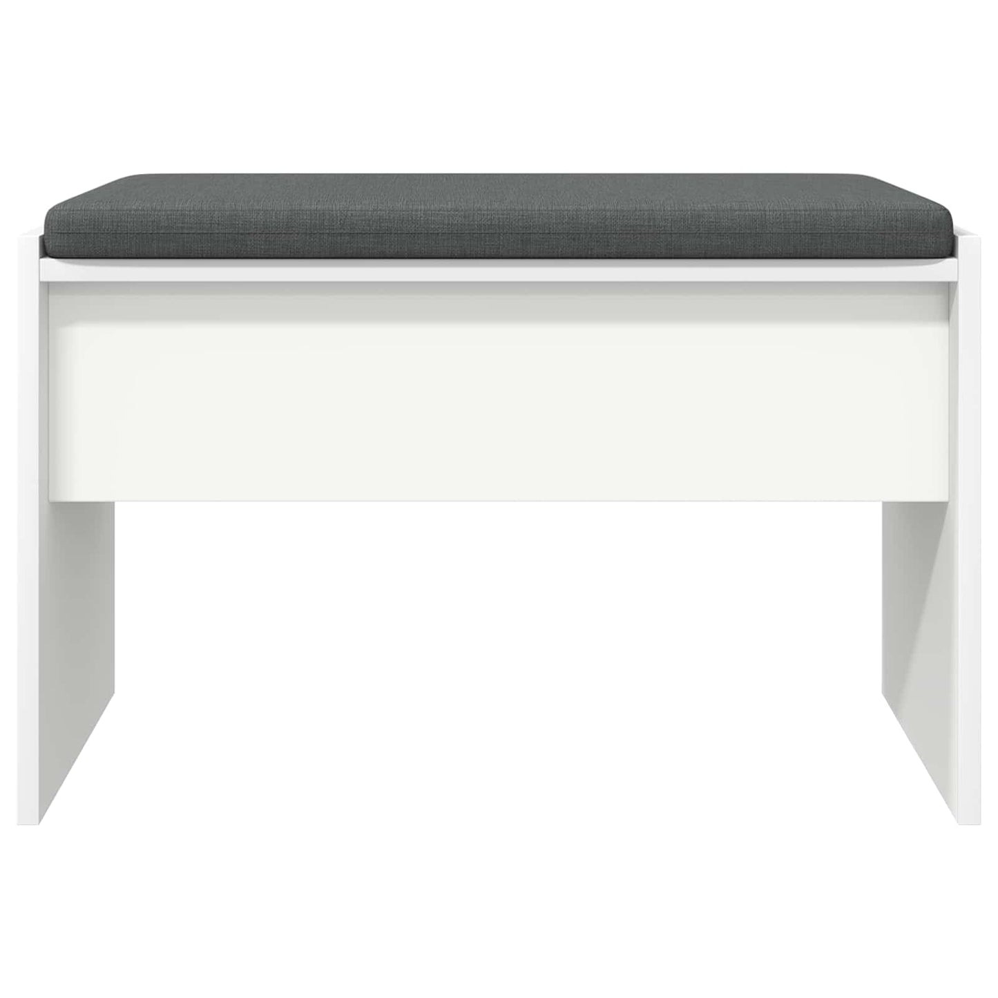 vidaXL Hall Bench with Cushion White 63 x 38 x 40 cm 5