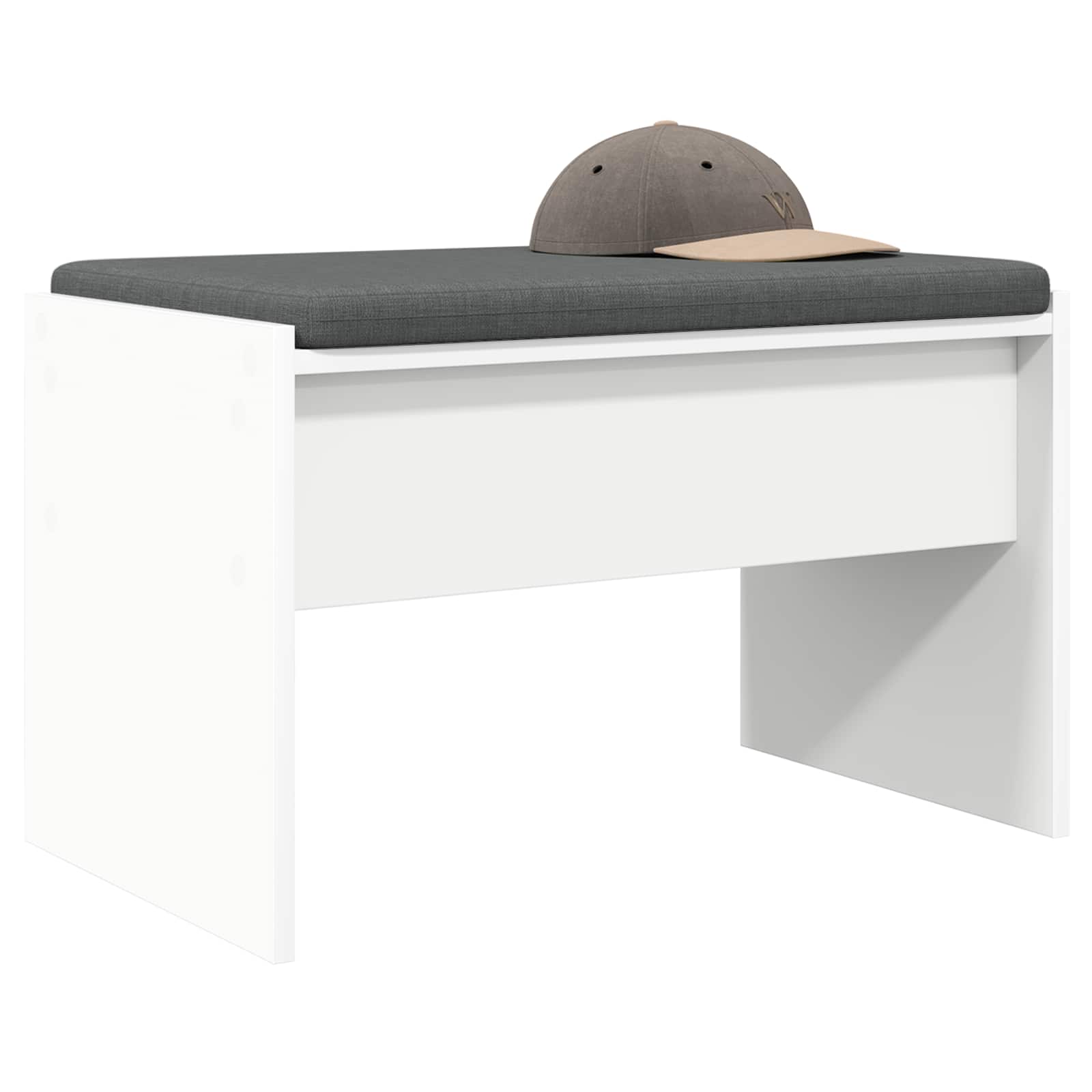 vidaXL Hall Bench with Cushion White 63 x 38 x 40 cm 3