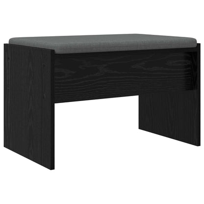 Hall Bench with Cushion Black Oak