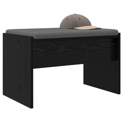 Hall Bench with Cushion Black Oak