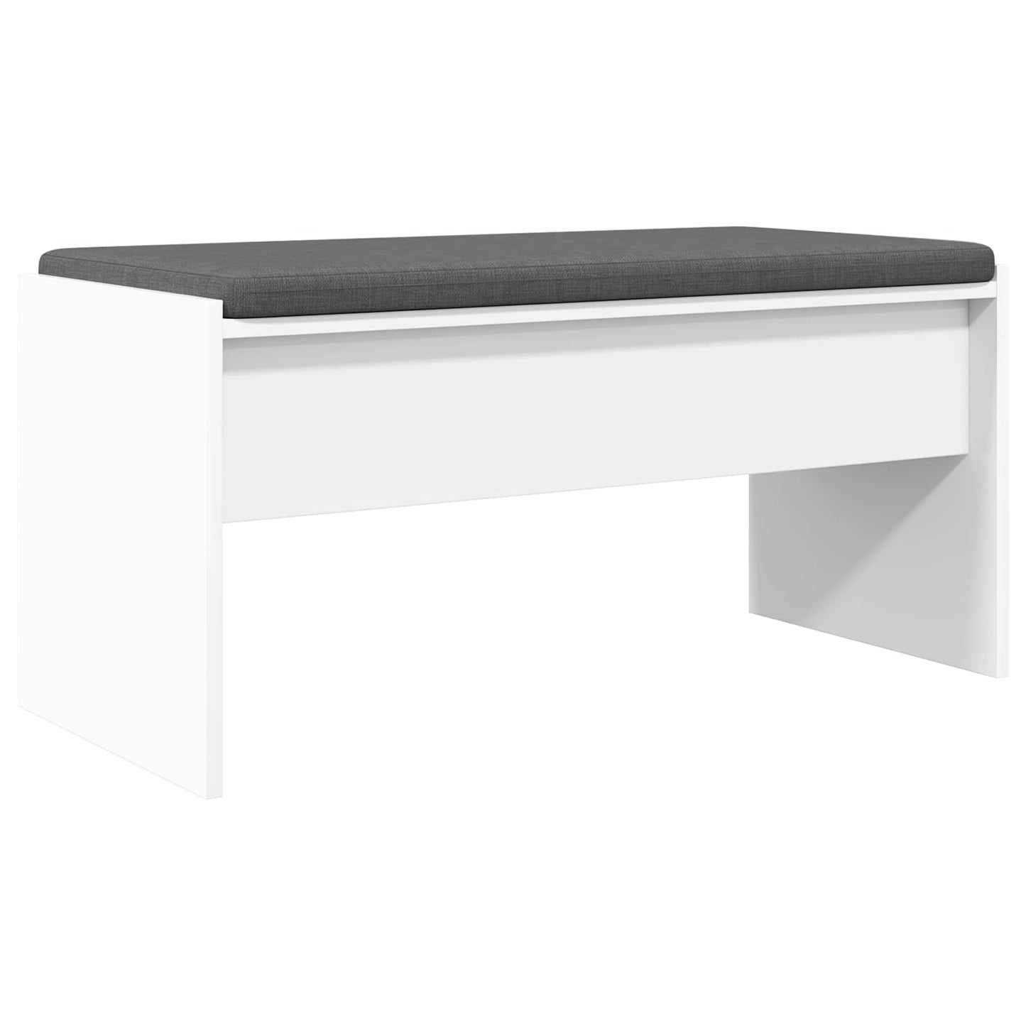 vidaXL Hall Bench with Cushion White 83 x 38 x 40 cm 2