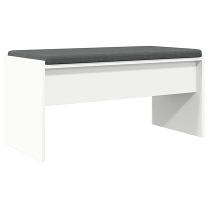 vidaXL Hall Bench with Cushion White 83 x 38 x 40 cm 2