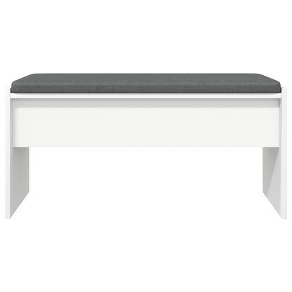 vidaXL Hall Bench with Cushion White 83 x 38 x 40 cm 5
