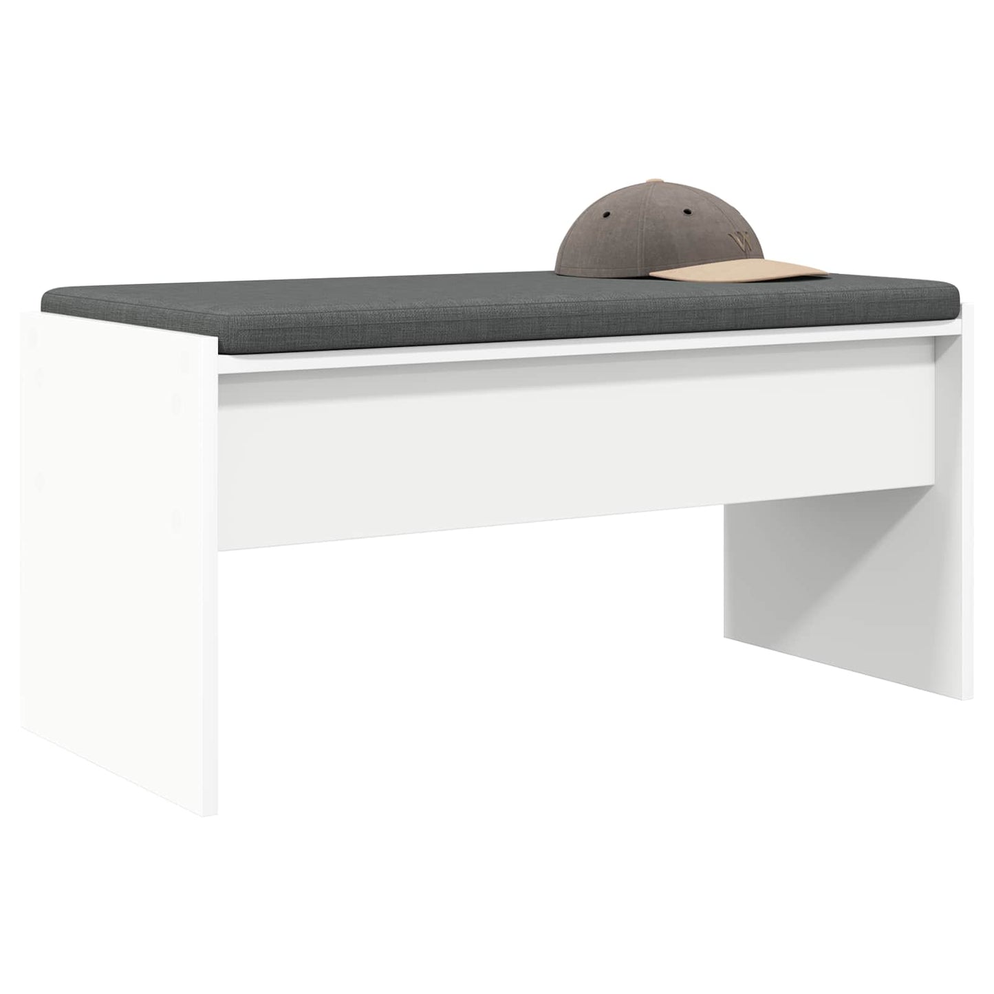 vidaXL Hall Bench with Cushion White 83 x 38 x 40 cm 3