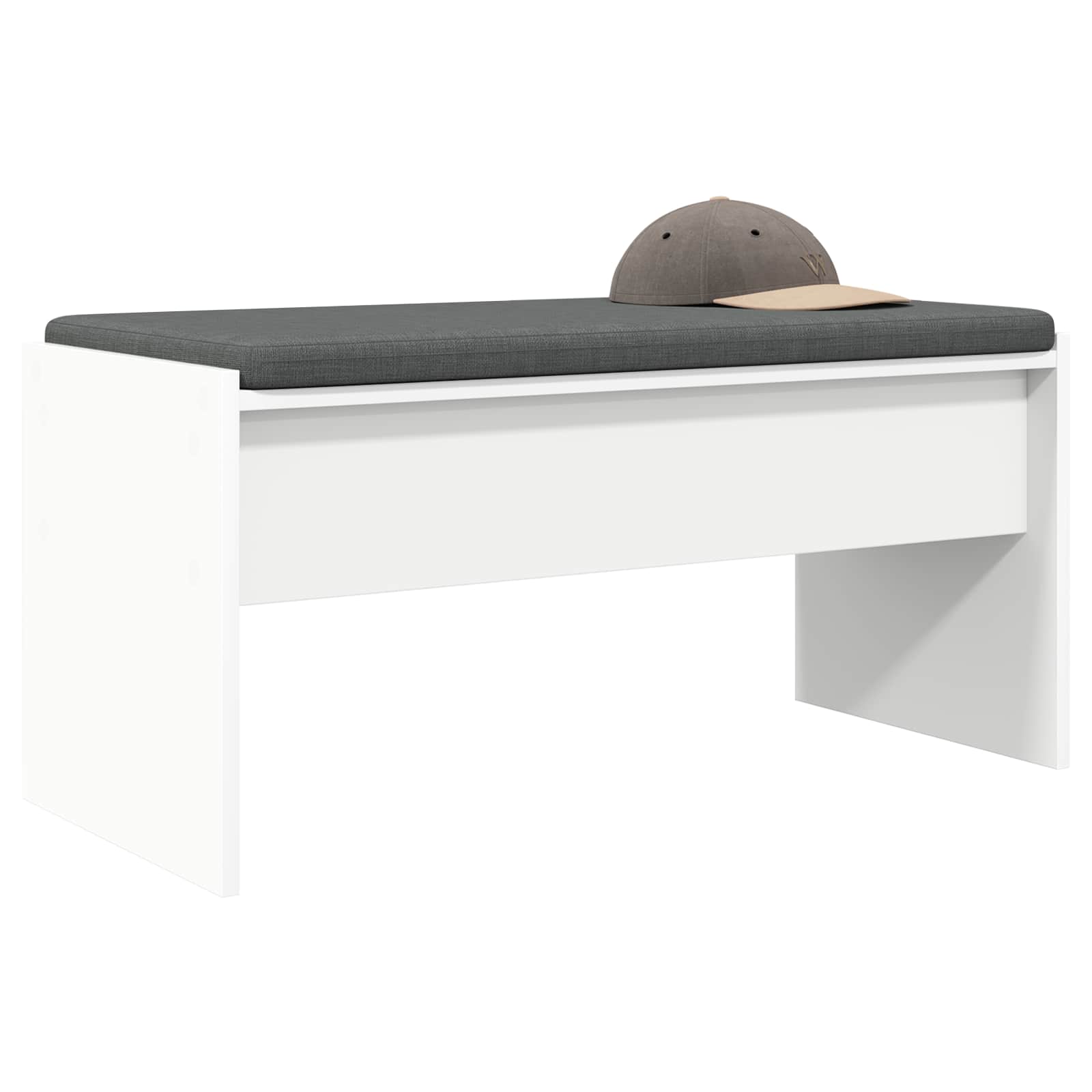 vidaXL Hall Bench with Cushion White 83 x 38 x 40 cm 3