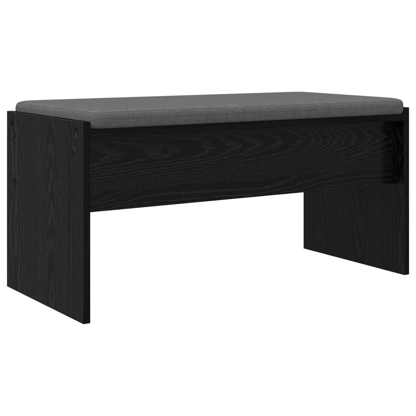 vidaXL Hall Bench with Cushion Black Oak 83 x 38 x 40 cm 2