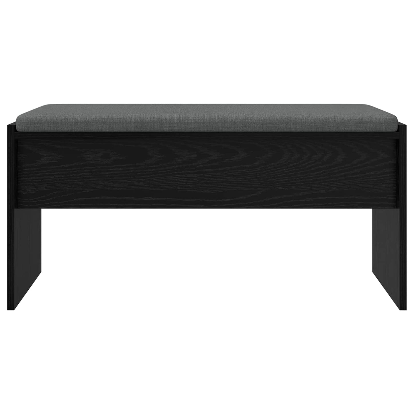 vidaXL Hall Bench with Cushion Black Oak 83 x 38 x 40 cm 5