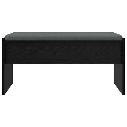 vidaXL Hall Bench with Cushion Black Oak 83 x 38 x 40 cm 5