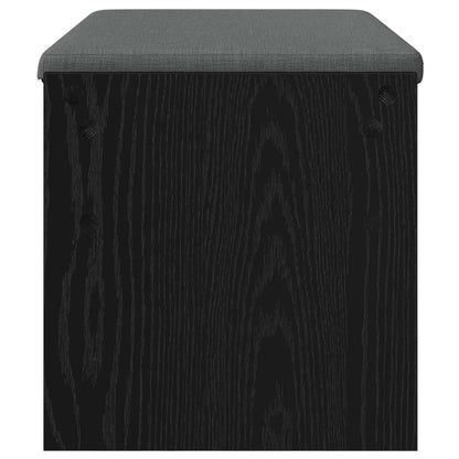 vidaXL Hall Bench with Cushion Black Oak 83 x 38 x 40 cm 6