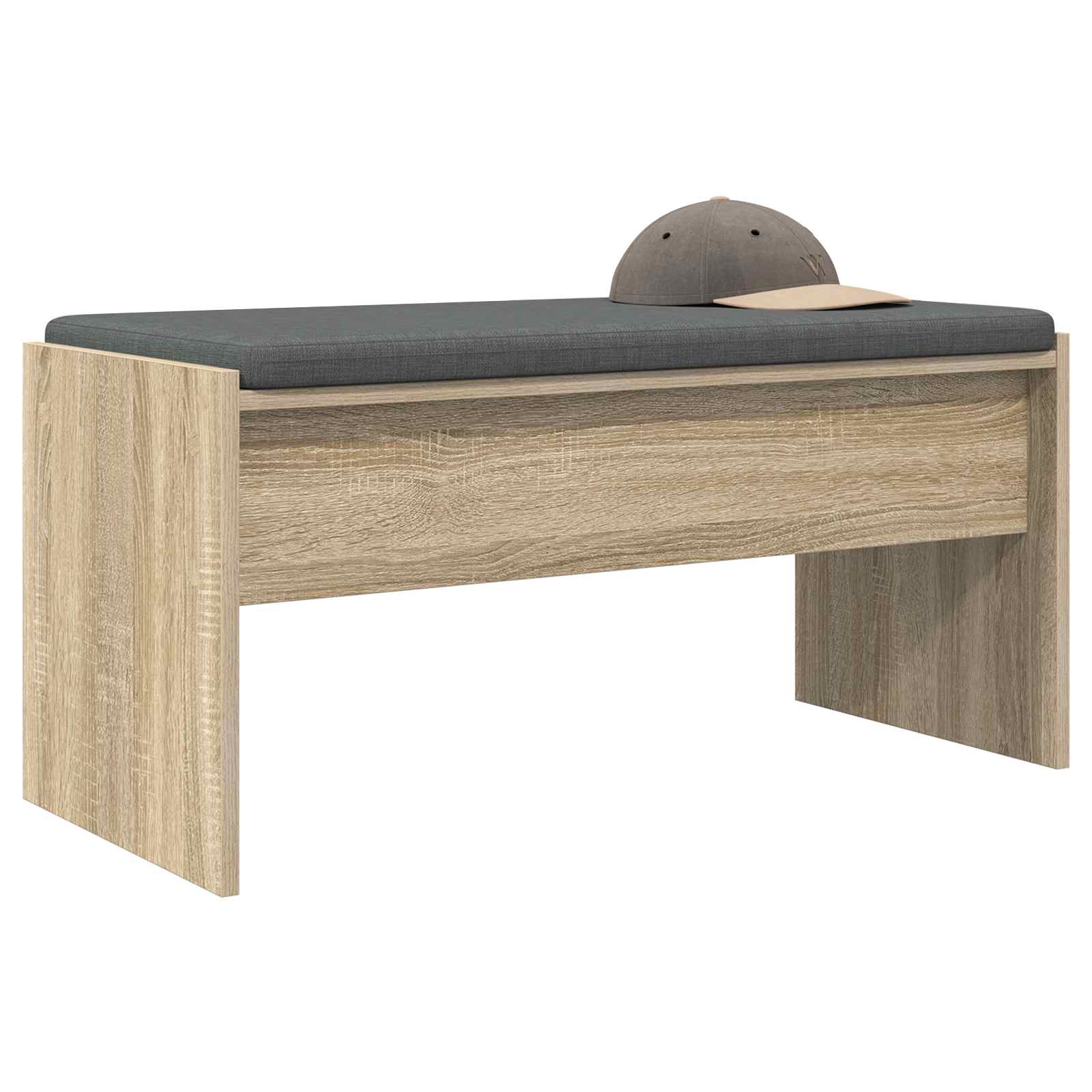 vidaXL Hall Bench with Cushion Sonoma Oak 83 x 38 x 40 cm 3