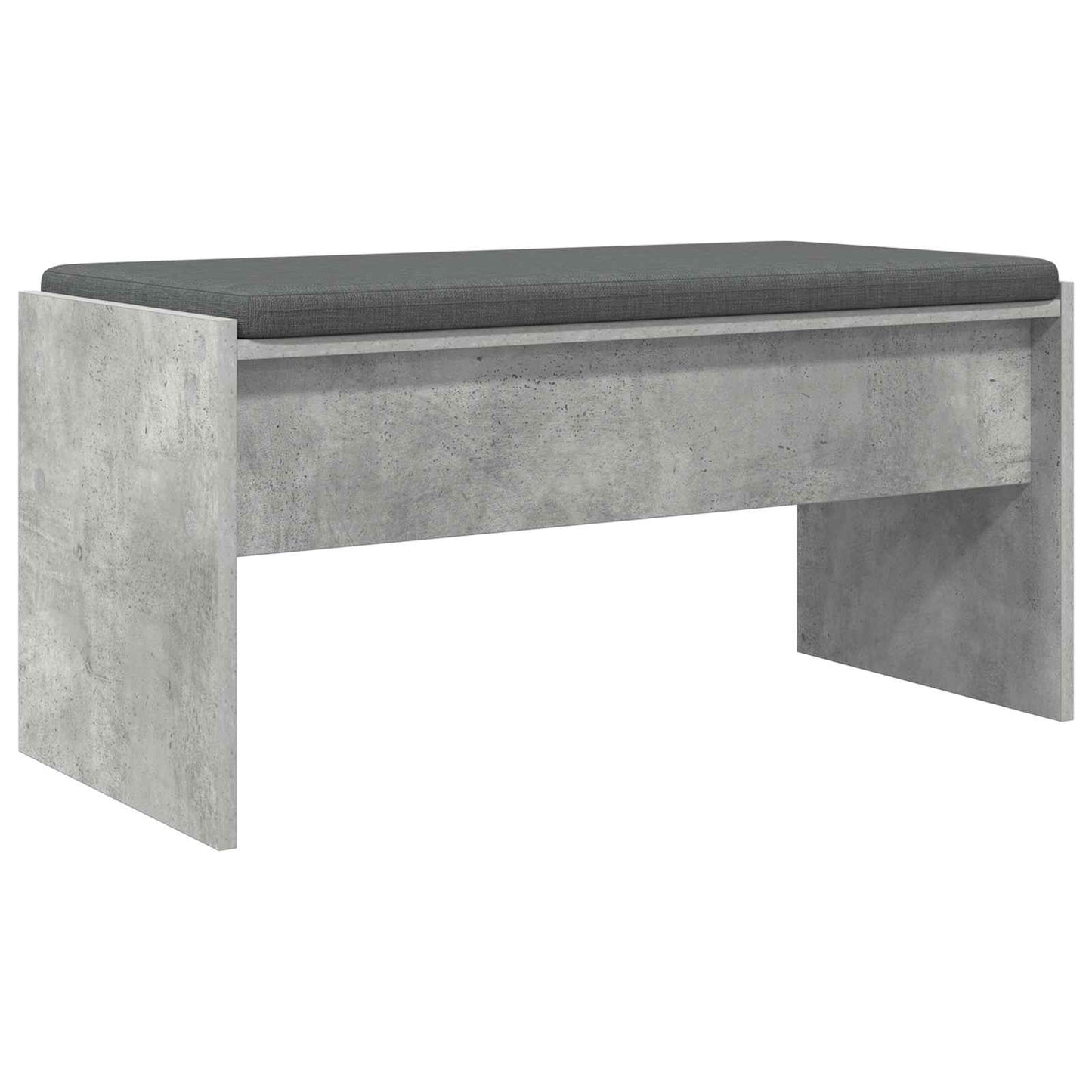 vidaXL Hall Bench with Cushion Concrete Grey 83 x 38 x 40 cm 2