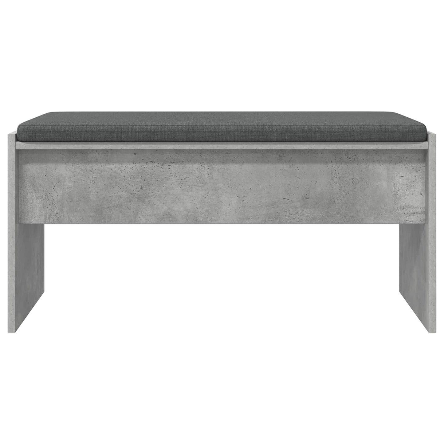 vidaXL Hall Bench with Cushion Concrete Grey 83 x 38 x 40 cm 5