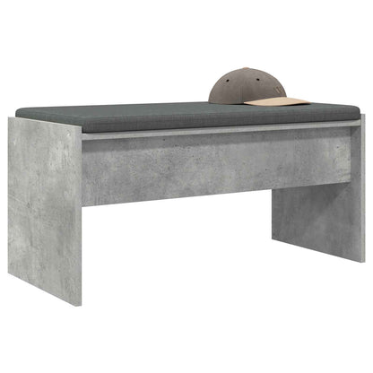 vidaXL Hall Bench with Cushion Concrete Grey 83 x 38 x 40 cm 3