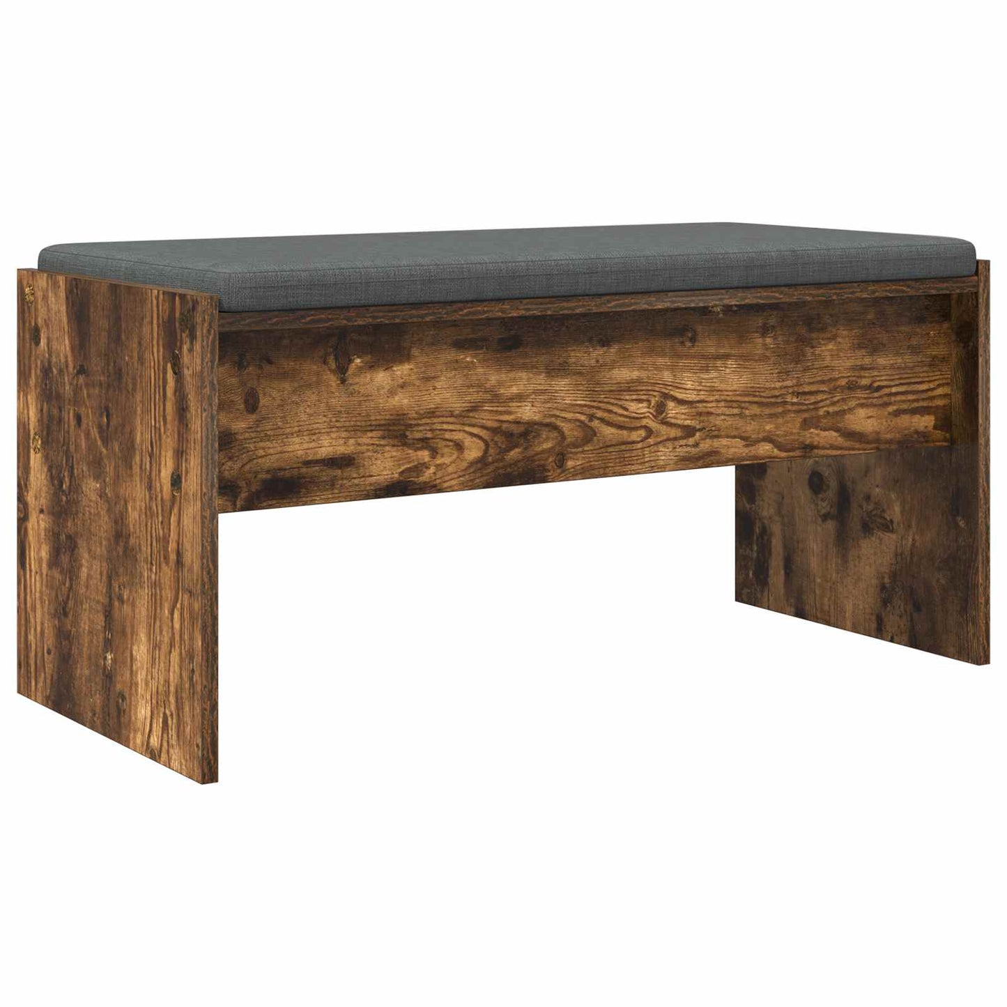 vidaXL Hall Bench with Cushion Smoked Oak 83 x 38 x 40 cm 2