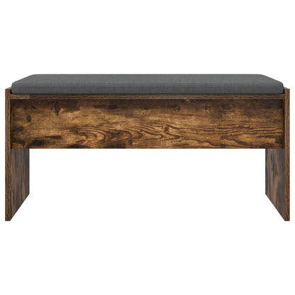 vidaXL Hall Bench with Cushion Smoked Oak 83 x 38 x 40 cm 5