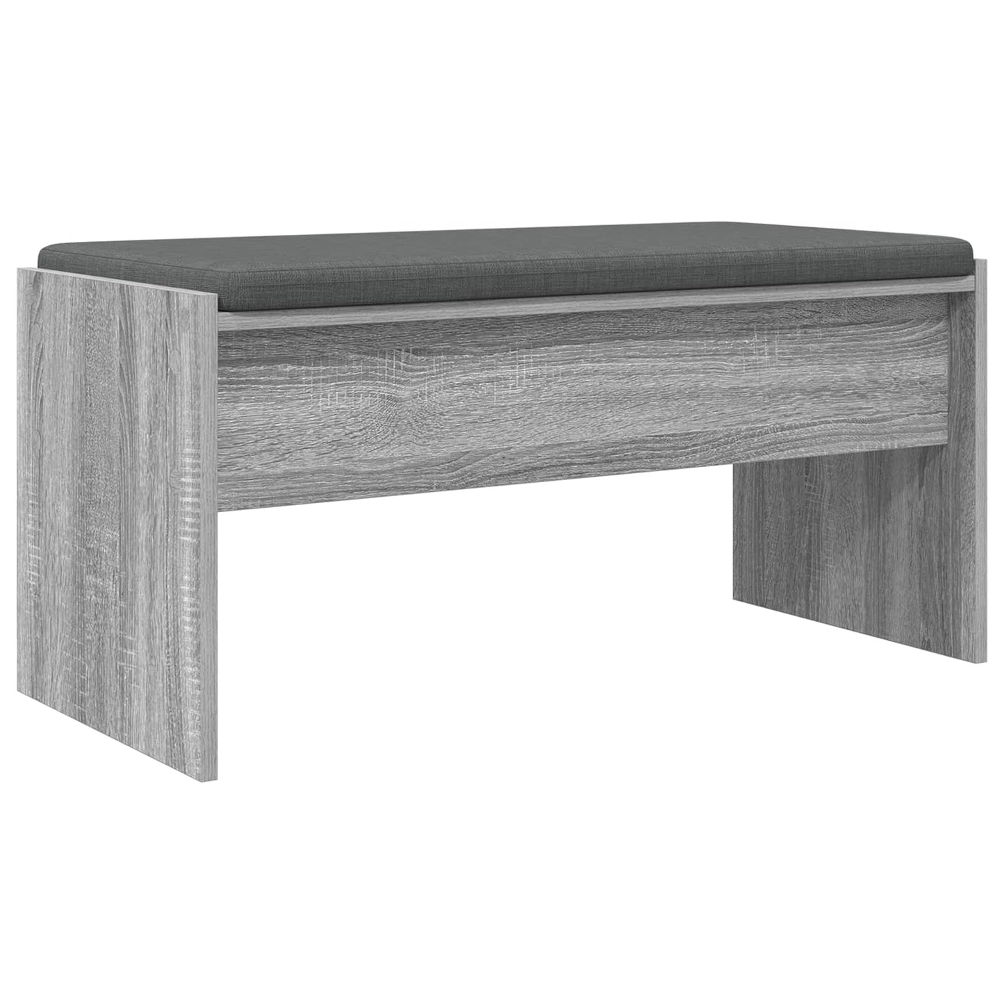 vidaXL Hall Bench with Cushion Grey Sonoma 83 x 38 x 40 cm 2