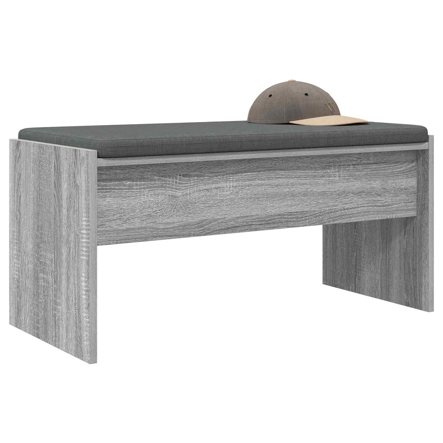 vidaXL Hall Bench with Cushion Grey Sonoma 83 x 38 x 40 cm 3