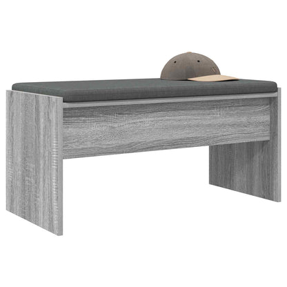 vidaXL Hall Bench with Cushion Grey Sonoma 83 x 38 x 40 cm 3