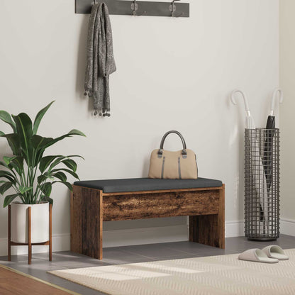 vidaXL Hall Bench with Cushion Old Wood 83 x 38 x 40 cm 1