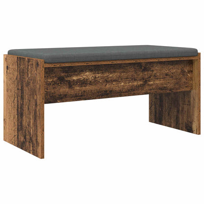 vidaXL Hall Bench with Cushion Old Wood 83 x 38 x 40 cm 2